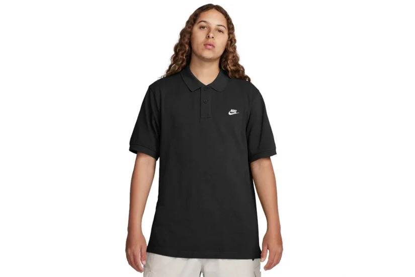 Nike Club Ανδρική Κοντομάνικη Polo Μπλούζα Μαύρη