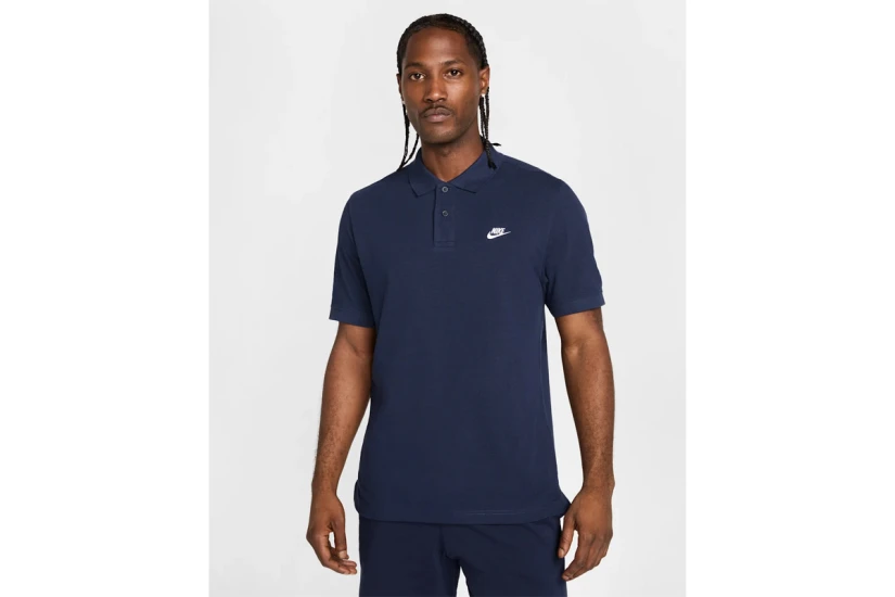 Nike Club Ανδρική Κοντομάνικη Polo Μπλούζα Μπλε Σκούρο