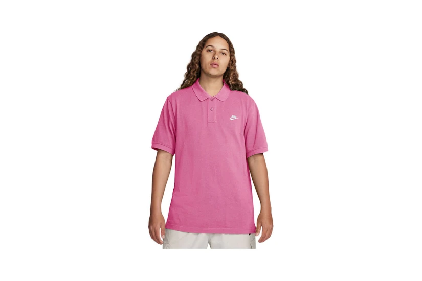 Nike Club Ανδρική Κοντομάνικη Polo Μπλούζα Ροζ