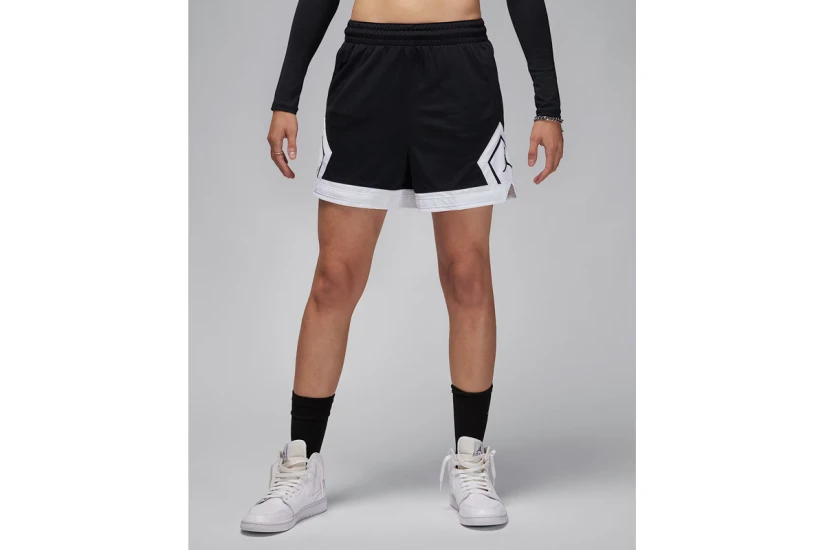 Jordan Sport Diamond Γυναικεία Μπασκετική Βερμούδα Μαύρη, Λευκή