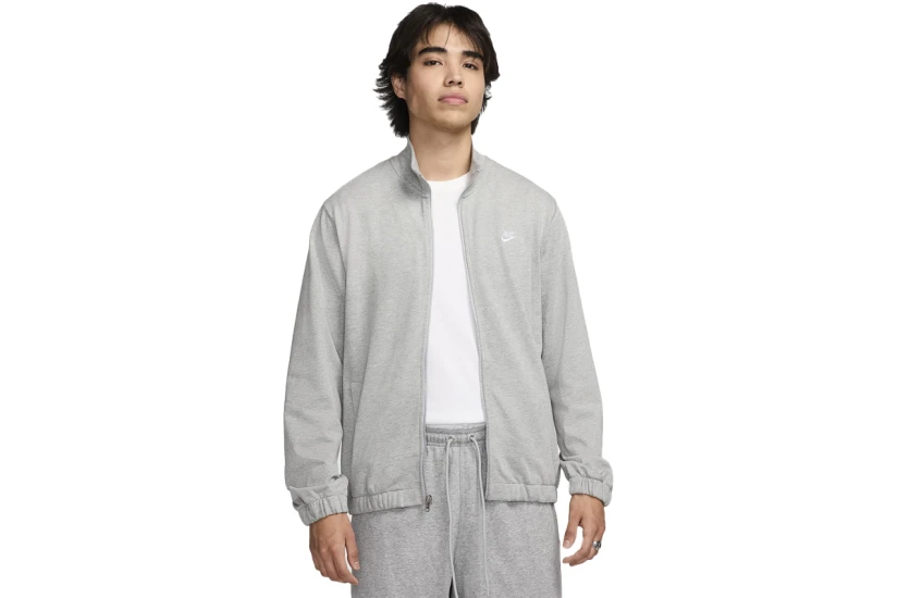 Nike Club Ανδρική Πλεκτή Ζακέτα Γκρι