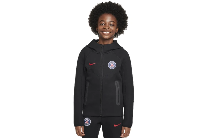Nike Paris Saint-Germain Tech Fleece Παιδική Ζακέτα Μαύρη