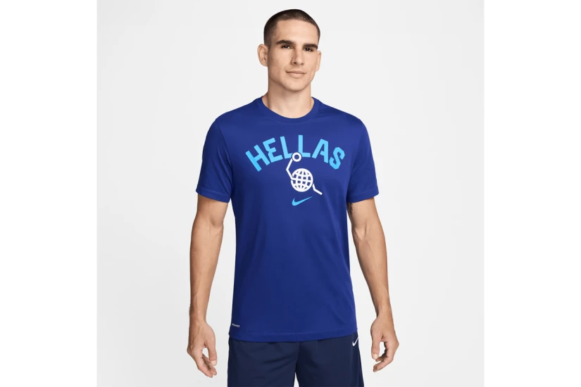 Nike Hellas Dri-FIT Ανδρικό Μπασκετικό Κοντομάνικο T-Shirt Εθνικής Ελλάδας