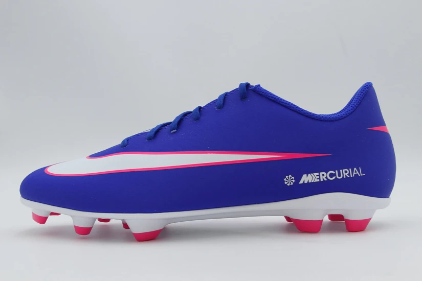 Nike Vapor 16 Club FG/MG Ανδρικά Ποδοσφαιρικά Παπούτσια με Τάπες Ρουά, Λευκά, Φούξια