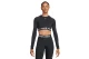Nike Dri-FIT Pro Γυναικεία Μακρυμάνικη Crop Top Μπλούζα Μαύρη