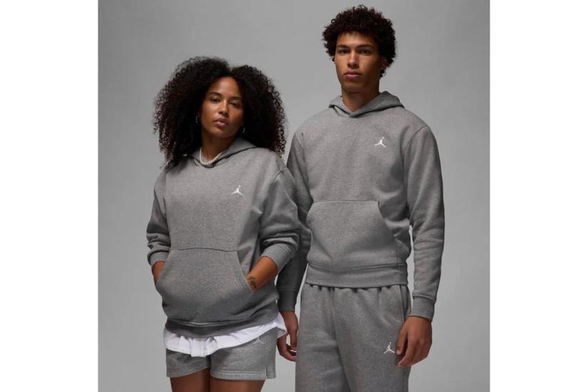 Jordan Brooklyn Fleece Ανδρικό Φούτερ με Κουκούλα Γκρι