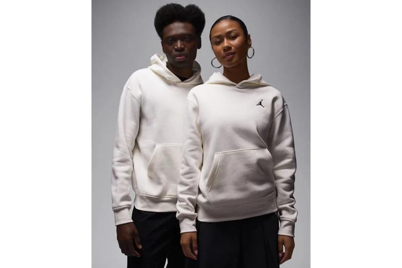 Jordan Brooklyn Fleece Ανδρικό Φούτερ με Κουκούλα Λευκό