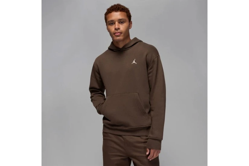 Jordan Brooklyn Fleece Ανδρικό Φούτερ με Κουκούλα Καφέ