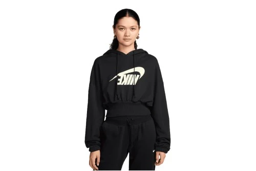 Nike Sportswear Cropped French Terry Hoodie Γυναικείο (FV7777 010)