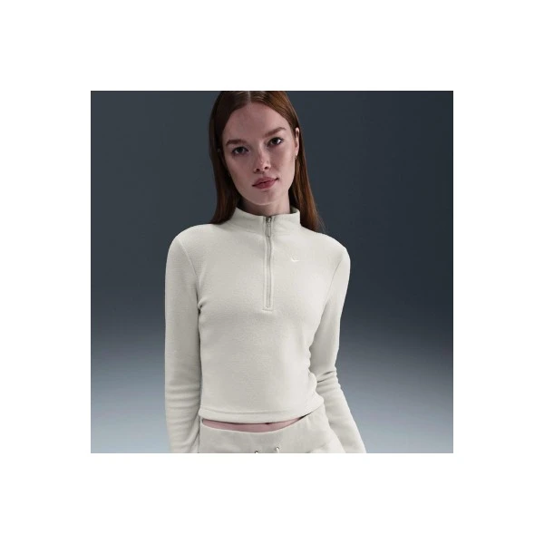 Nike Sportswear Phoenix Μπλούζα Fleece Με Φερμουάρ Γυναικεία (FV8028 072)