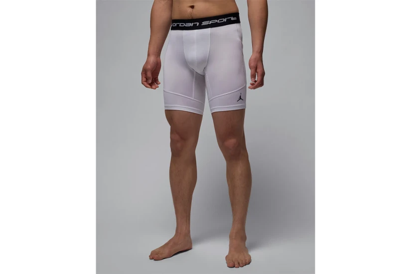 Jordan Sport Dri-FIT Ανδρικό Κοντό Κολάν Λευκό