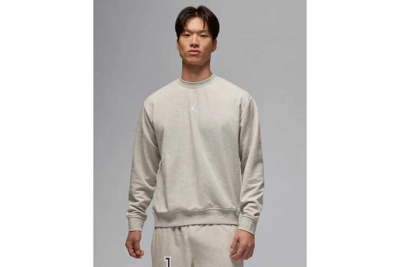 Jordan Sport Crossover Dri-FIT Ανδρική Μακρυμάνικη Μπλούζα με Λαιμόκοψη Γκρι