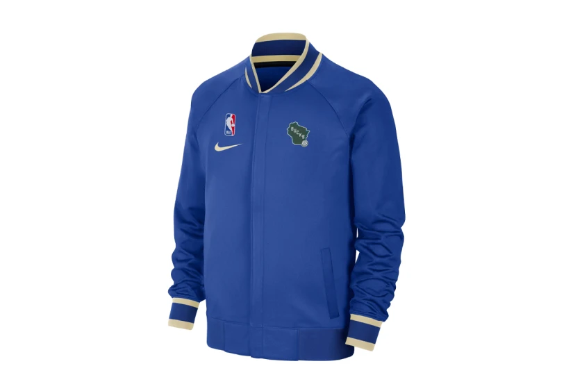 Nike NBA Milwaukee Bucks Showtime City Edition Dri-FIT Ανδρική Ζακέτα Ρουά