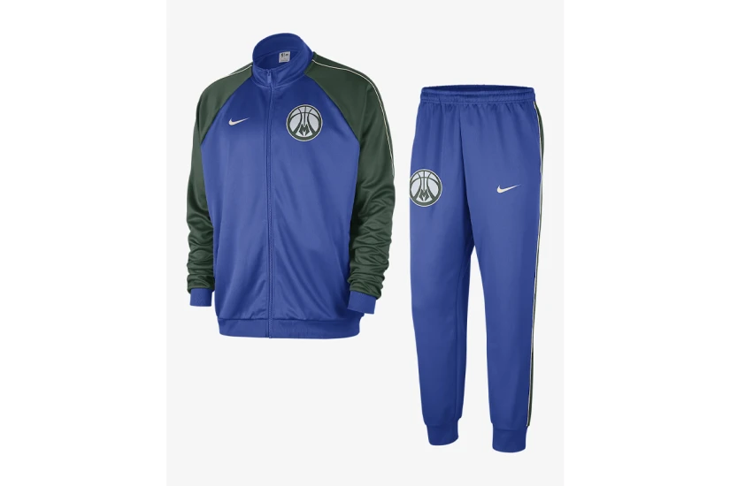Nike NBA Milwaukee Bucks Club Courtside City Edition Ανδρικό Σετ Φόρμας Ρουά, Πράσινο