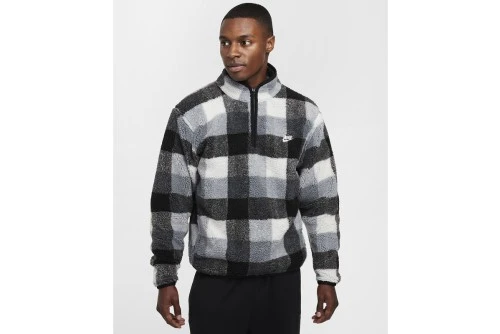 Nike Sportswear Club Winterized Sherpa Μπλούζα Fleece Με Φερμουάρ (FZ0896 010)