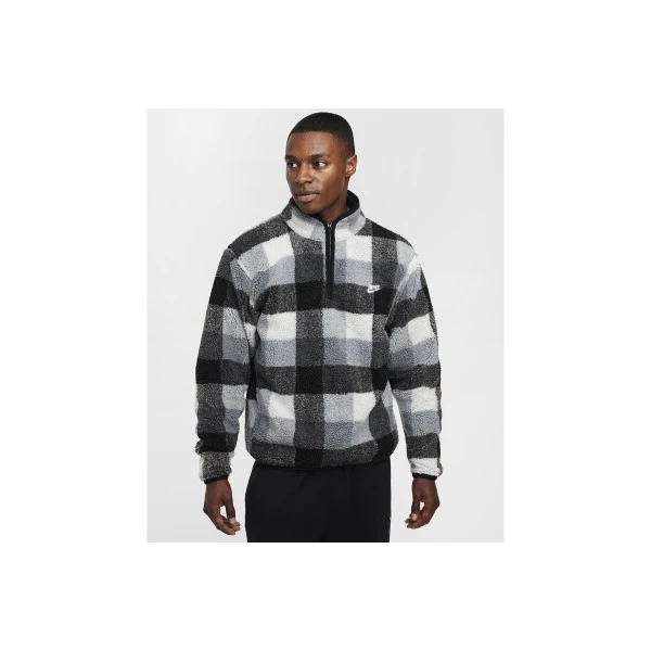Nike Sportswear Club Winterized Sherpa Μπλούζα Fleece Με Φερμουάρ (FZ0896 010)