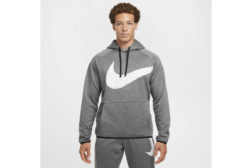 Nike Therma-Fit Ανδρικό Φούτερ με Κουκούλα Γκρι