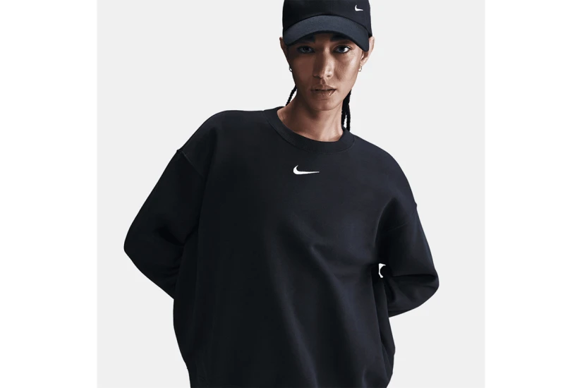 Nike Sportswear Phoenix Fleece Γυναικεία Μακρυμάνικη Μπλούζα Μαύρη