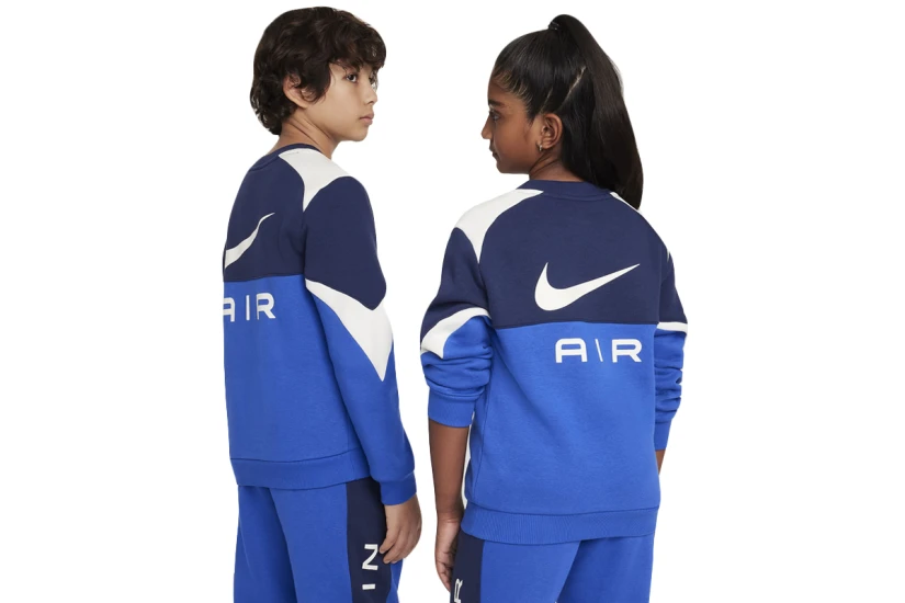Nike Air Παιδική Μακρυμάνικη Μπλούζα Ρουά, Μπλε Σκούρο, Λευκή