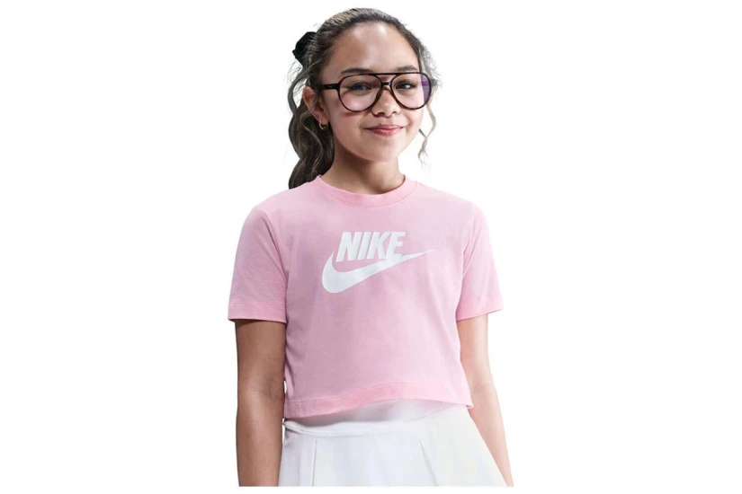 Nike Sportswear Παιδική Κοντομάνικη Crop Top Μπλούζα Ροζ