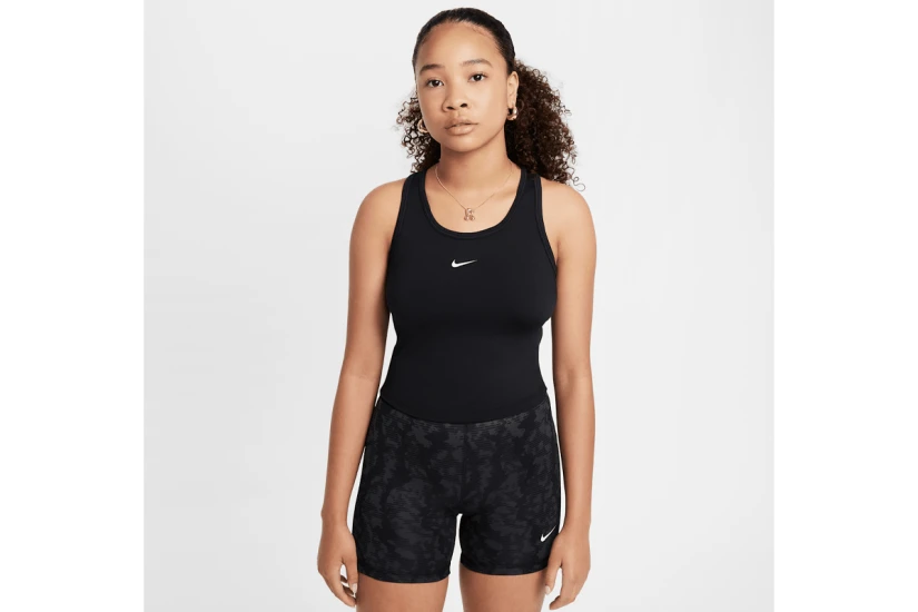 Nike One Fitted Dri-FIT Παιδική Αμάνικη Μπλούζα Μαύρη