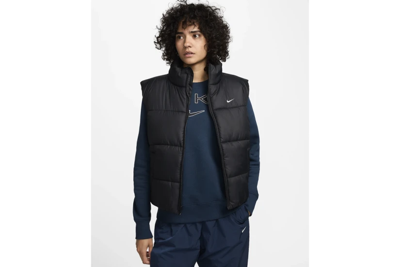 Nike Sportswear Classic Puffer Γυναικείο Αμάνικο Μπουφάν Μαύρο