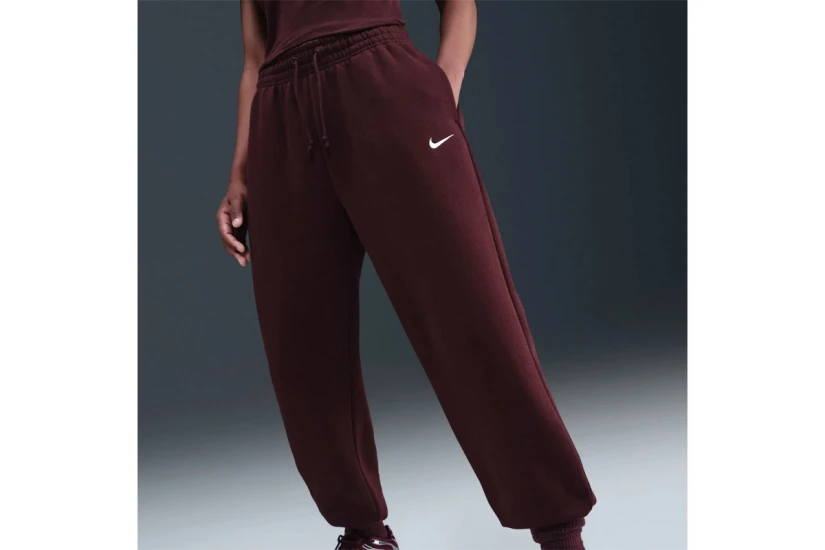 Nike Sportswear Phoenix Fleece Γυναικείο Παντελόνι Φόρμας Μπορντό