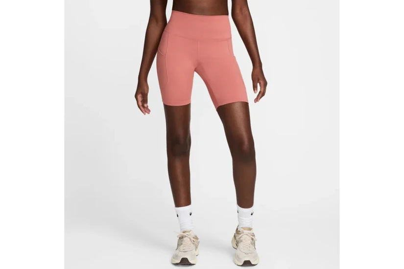 Nike One Dri-FIT Γυναικείο Ψηλόμεσο Κοντό Κολάν Σομόν