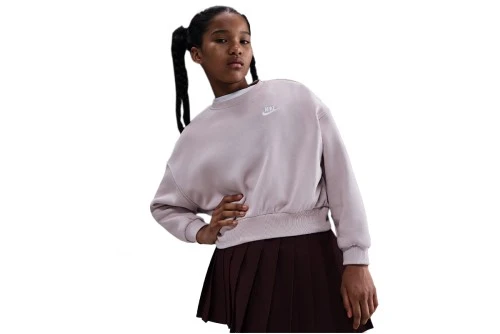 Nike Sportswear Club Fleece Boxy Μπλούζα Με Λαιμόκοψη (FZ9244 019)