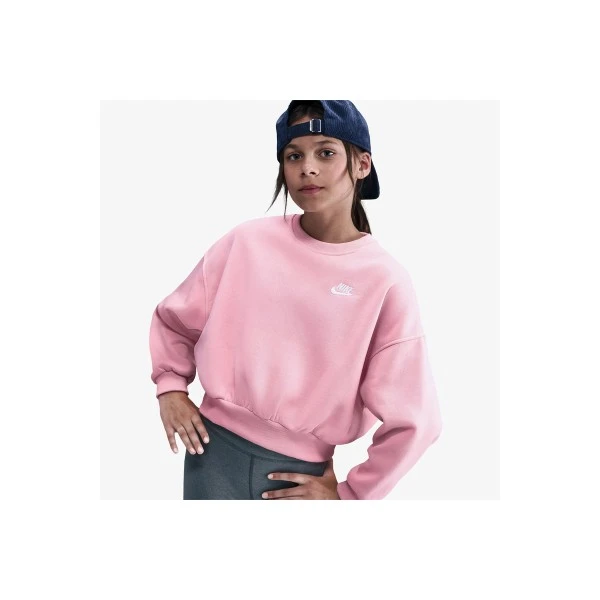 Nike Sportswear Club Fleece Boxy Μπλούζα Με Λαιμόκοψη (FZ9244 690)