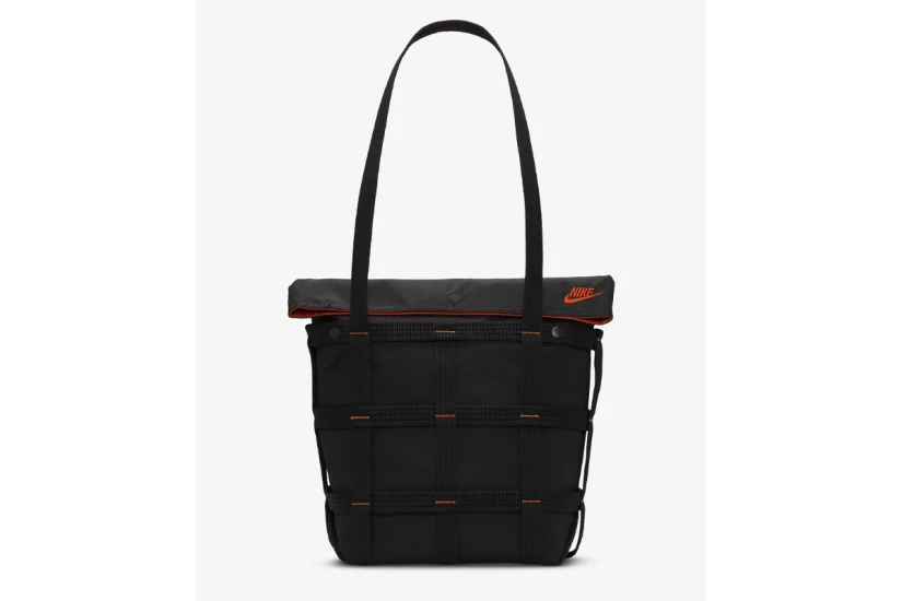 Nike Sportswear Cargo Shopper Τσάντα Μαύρη, Πορτοκαλί
