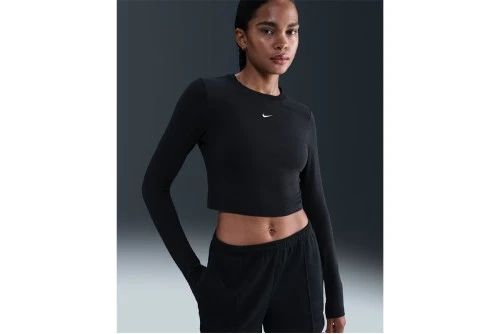 Nike Sportswear Chill Knit Crop Top Μακρυμάνικο Γυναικείο (HF5322 013)