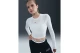 Nike Sportswear Chill Knit Γυναικείο Μακρυμάνικο Crop Top Λευκό