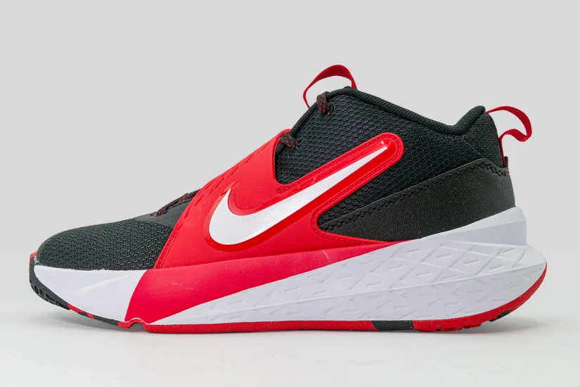 Nike Team Hustle D 12 Μπασκετικά Παπούτσια Μαύρα, Κόκκινα, Λευκά