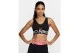 Nike Pro Indy Plunge Dri-FIT Γυναικείο Μπουστάκι Μαύρο, Λευκό