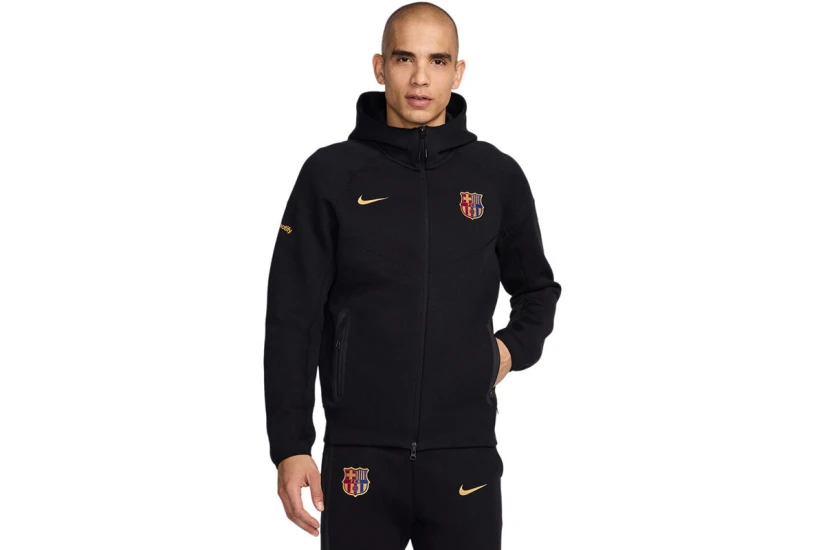 Nike FC Barcelona Tech Fleece Windrunner Ανδρική Ζακέτα Μαύρη
