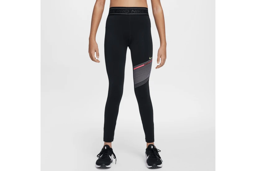 Nike Pro Dri-Fit Παιδικό Μακρύ Κολάν Μεσαίου Ύψους Μαύρο