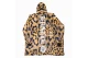 Bee Unusual Jaguar Hooded Blanket Πόντσο Μπεζ, Μαύρο