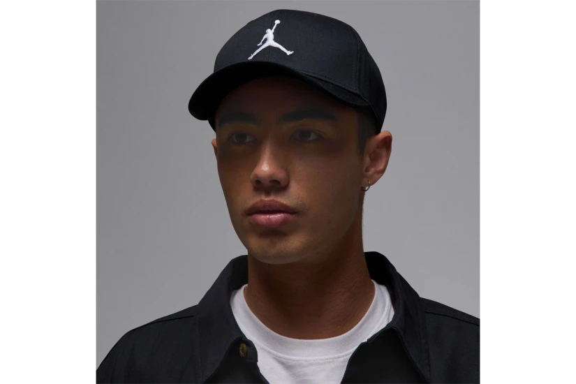 Jordan Rise Structured Curved-Bill Καπέλο Snapback Μαύρο, Λευκό