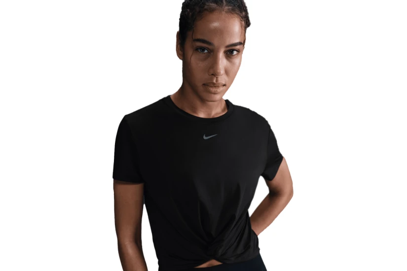 Nike One Classic Twist Γυναικείο Κοντομάνικο T-Shirt Μαύρο