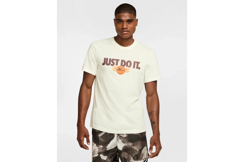 Nike Dri-FIT Ανδρικό Κοντομάνικο T-Shirt Εκρού