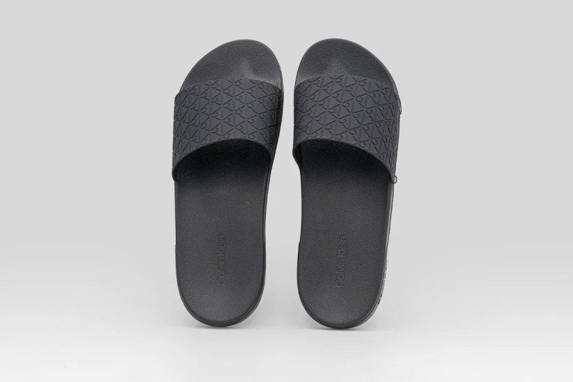 Calvin Klein Nemo Contoured Emblem Logo Sliders Ανδρικές Παντόφλες Μαύρες