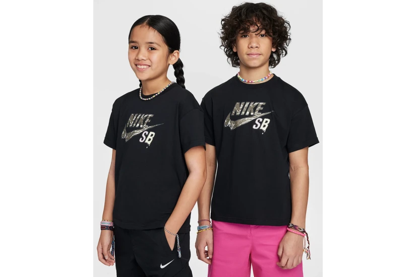 Nike SB Παιδικό Κοντομάνικο T-Shirt Μαύρο