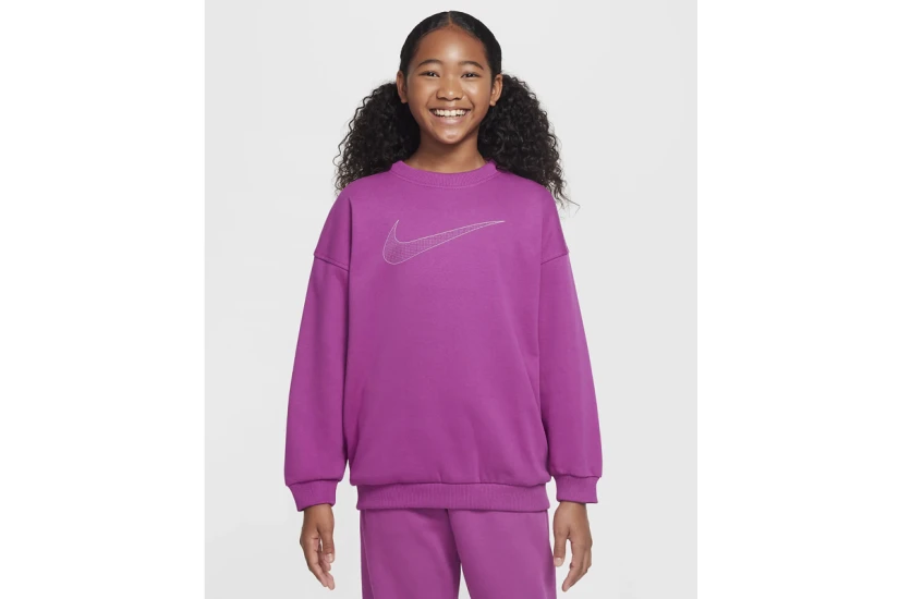 Nike Sportswear Club Fleece Παιδικό Φούτερ με Λαιμόκοψη Μωβ