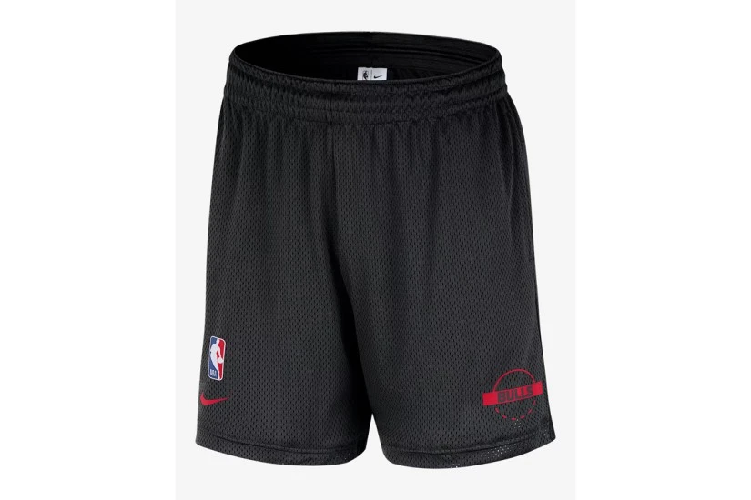 Nike NBA Chicago Bulls Mesh Ανδρική Μπασκετική Βερμούδα Μαύρη