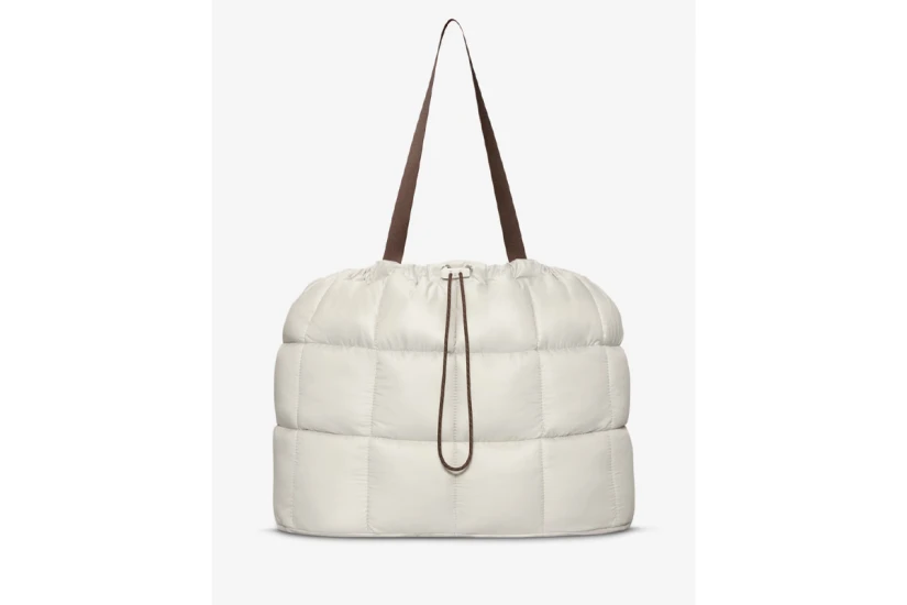 Nike Sportswear Puffle Τσάντα Tote Γκρι Ανοιχτό, Πουρό 28L
