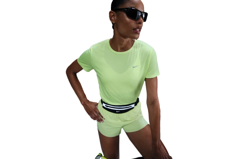 Nike Dri-FIT Tempo Γυναικείο Κοντομάνικο T-Shirt Κίτρινο Φλούο