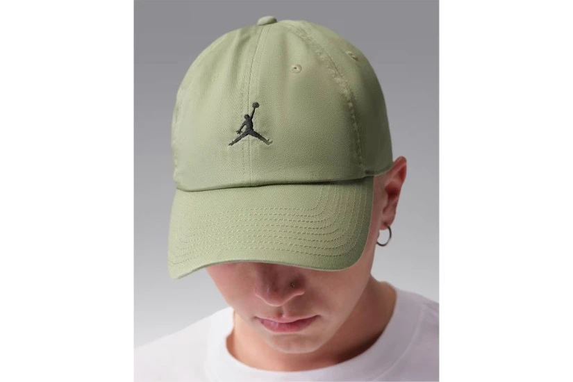 Jordan Club Unstructured Curved-Bill Unisex Καπέλο Strapback Λαδί, Μαύρο