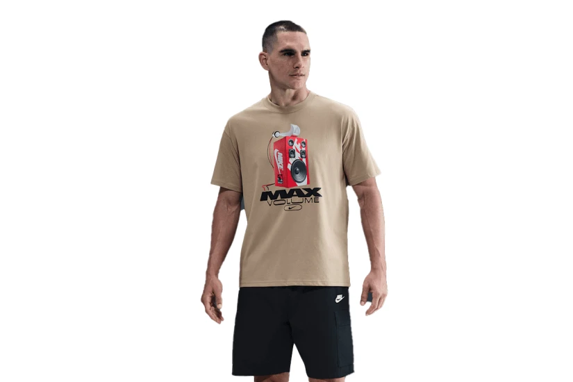 Nike Sportswear Max90 Ανδρικό Κοντομάνικο T-Shirt Μπεζ