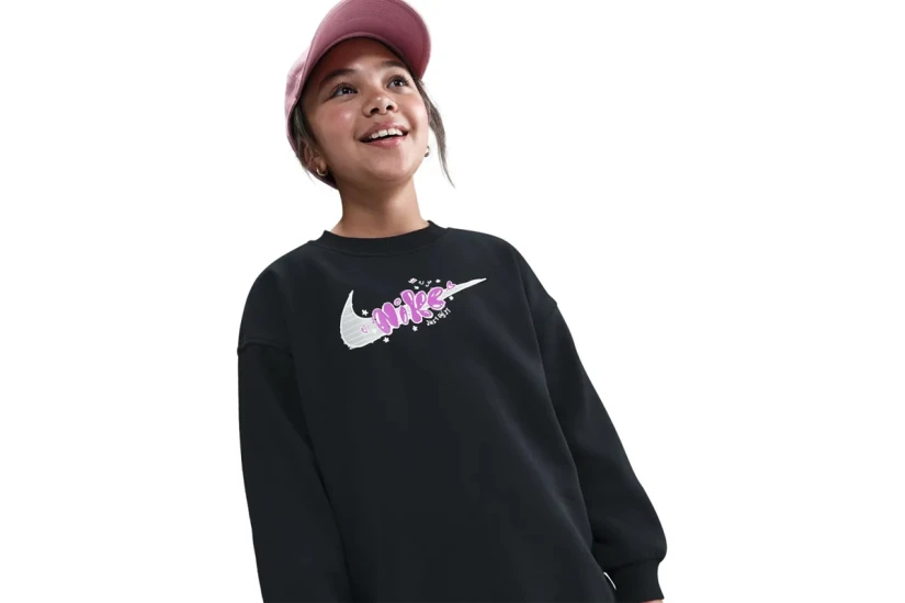 Nike Sportswear Club Παιδική Μακρυμάνικη Μπλούζα Μαύρη